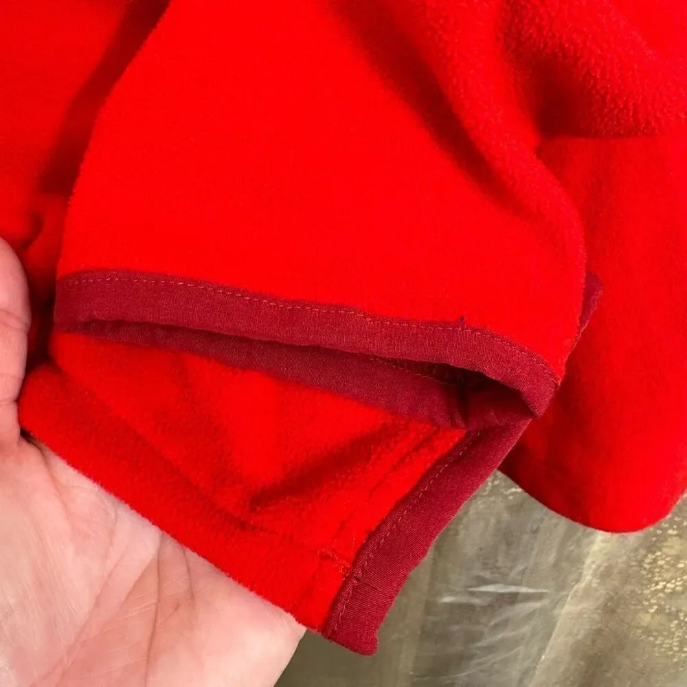 Vintage 2000's Marmot Polartec Red Fleece‎ Pullover Quarter Zip Med
